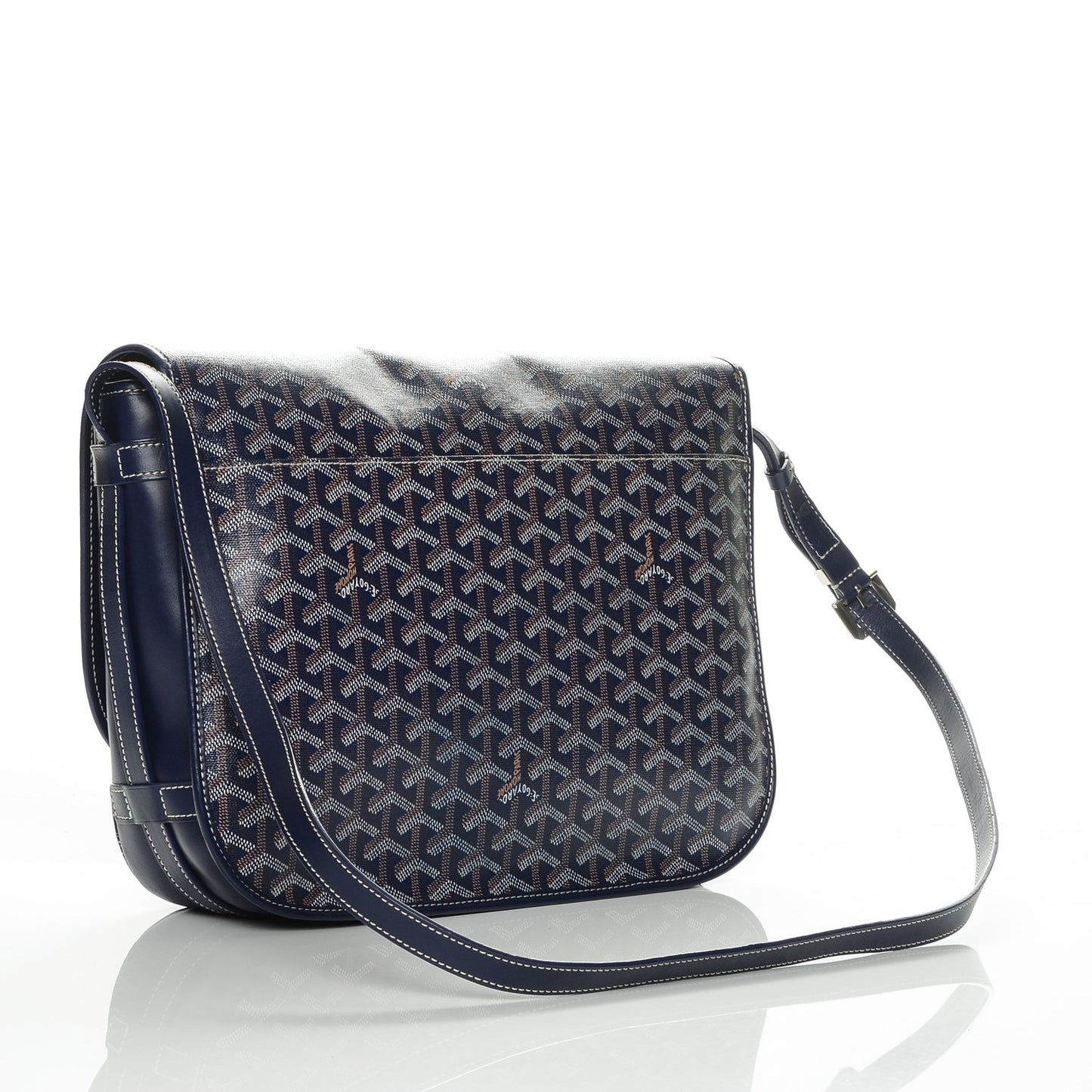 Goyardine Belvedere GM Messenger Bag Navy