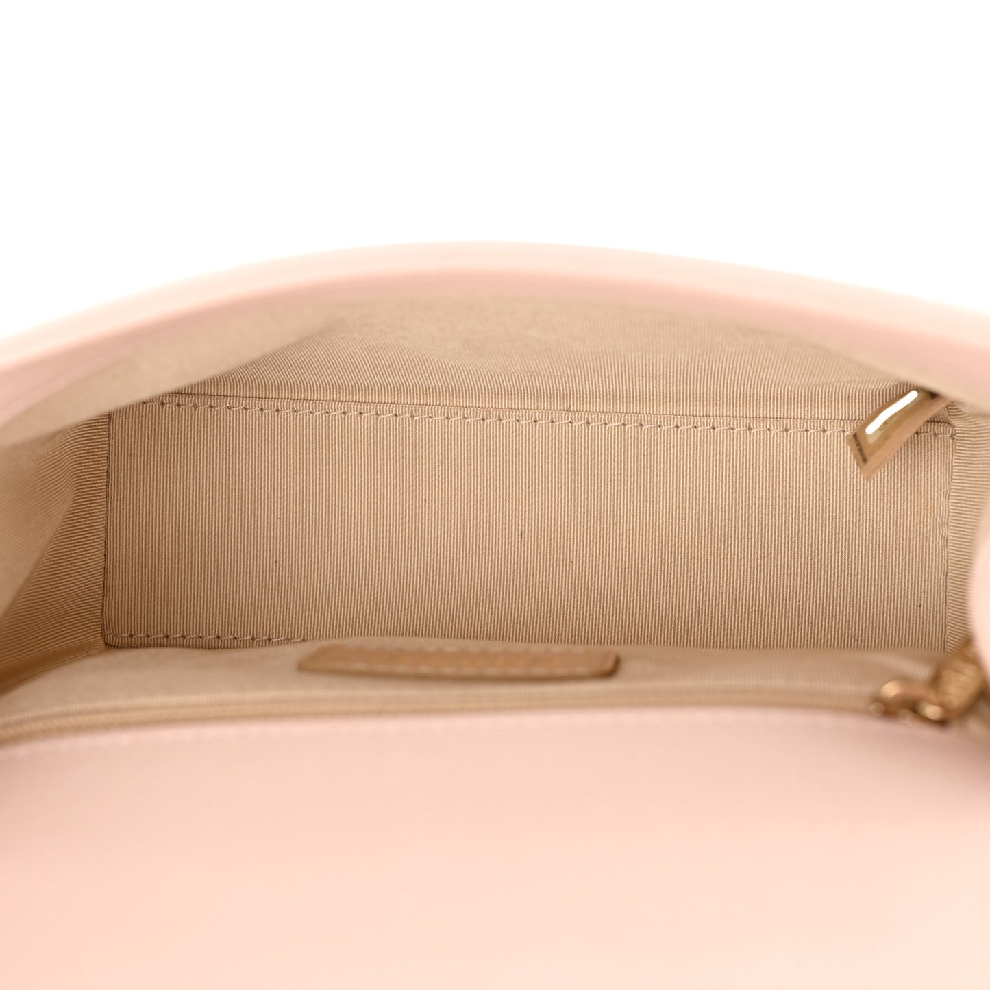 Grained Calfskin Quilted Small Label Click Flap Bag Pink