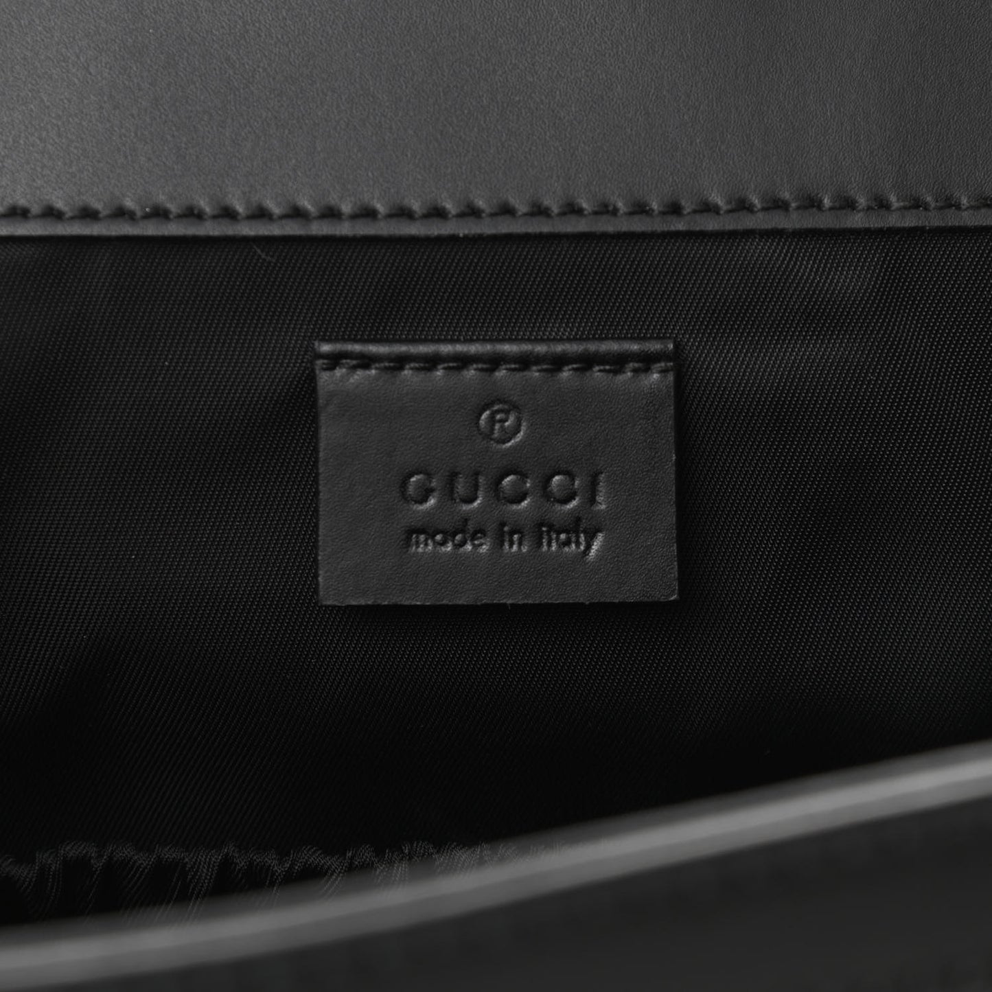 GG Supreme Monogram Web Messenger Diaper Bag Black Grey