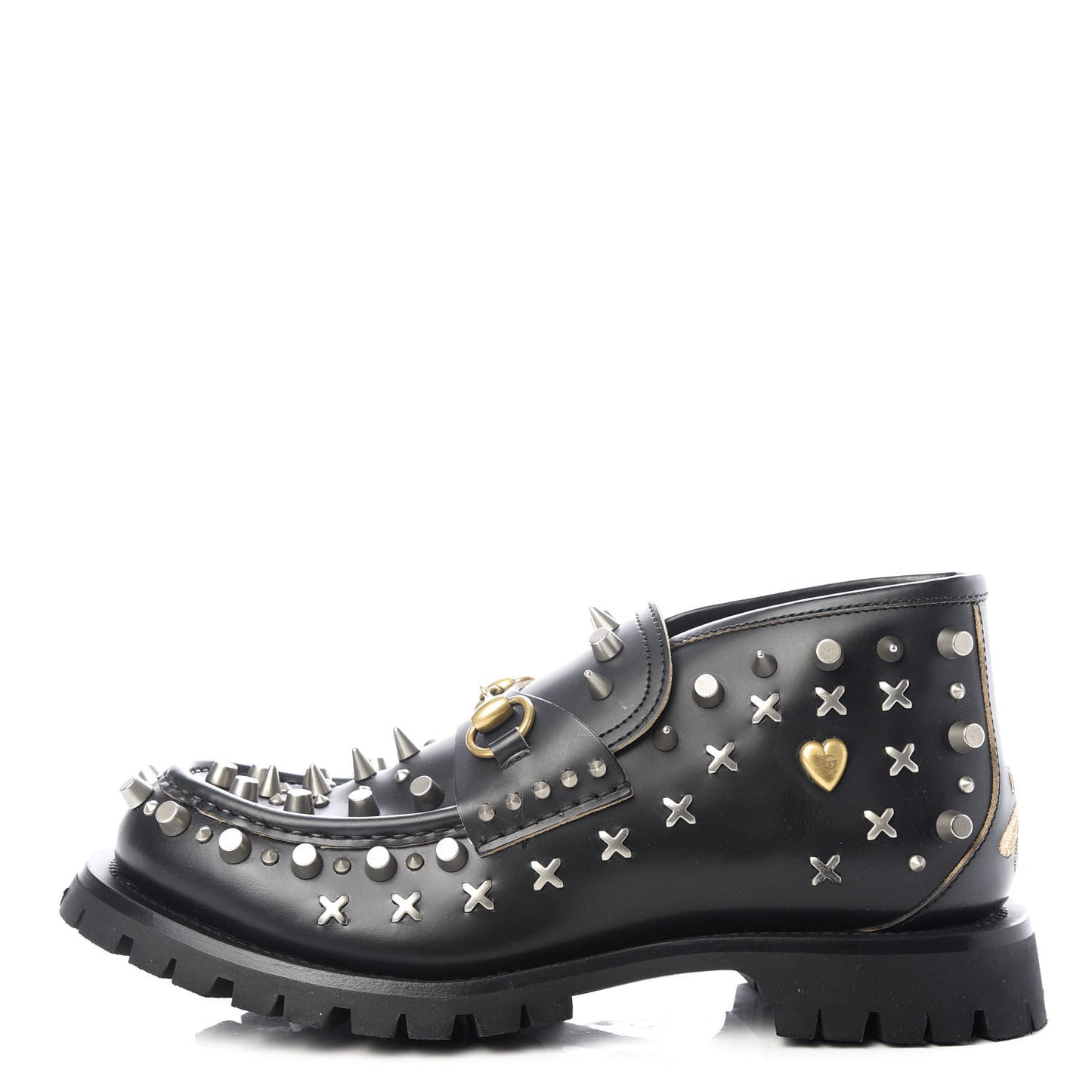 Cordovan Lux Studded Mens Harald Horsebit Ankle Boots 8.5 Black