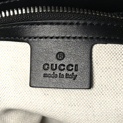Gucci Calfskin GG Tennis Embossed Tote Bag Black 6 of 9