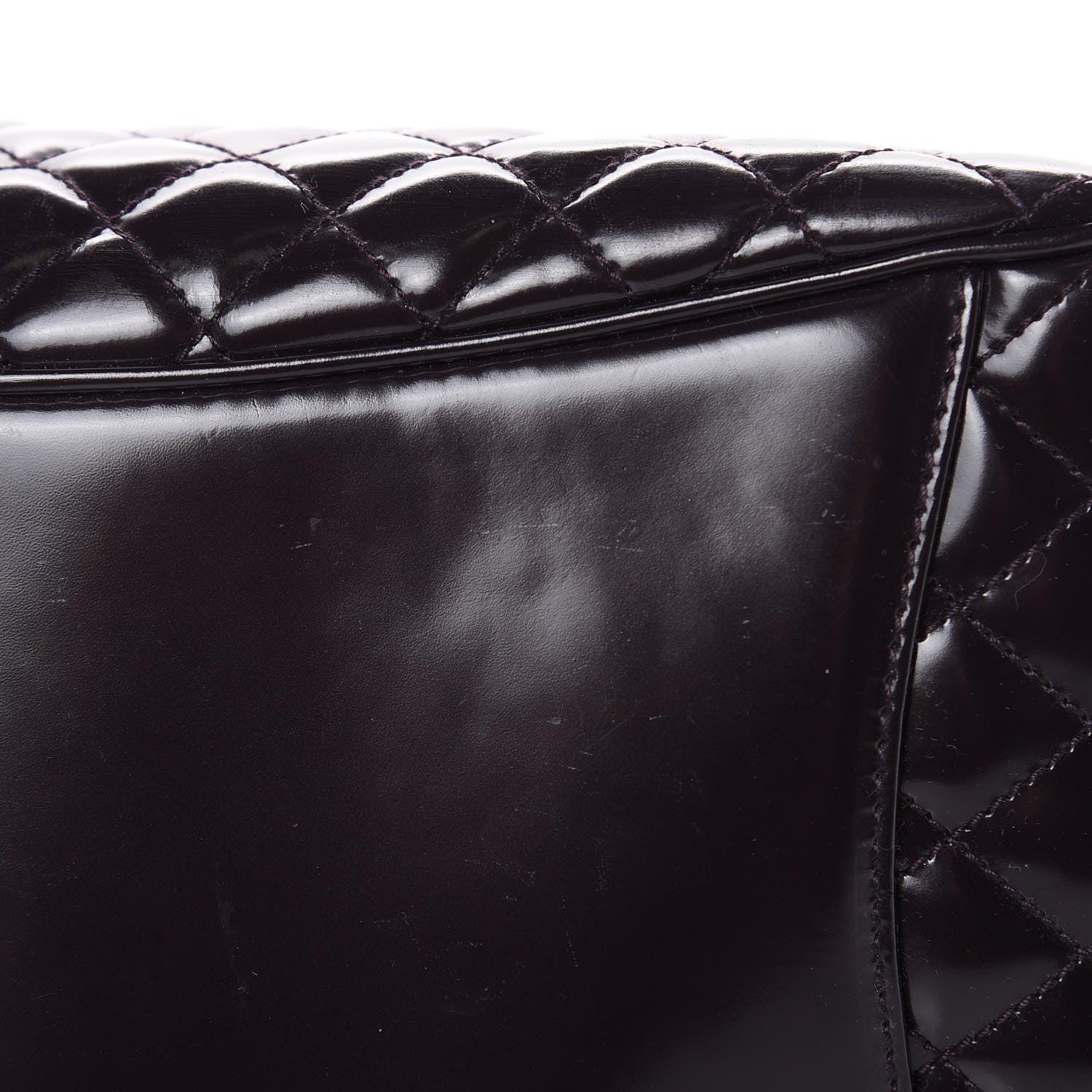 Chanel Glazed Calfskin Quilted Small Mademoiselle Frame Bag Purple 9 of 11