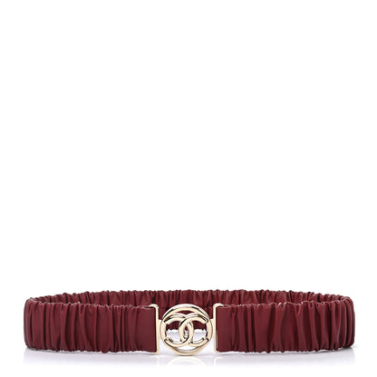 Chanel Lambskin CC Belt 75 30 Burgundy 1 of 8