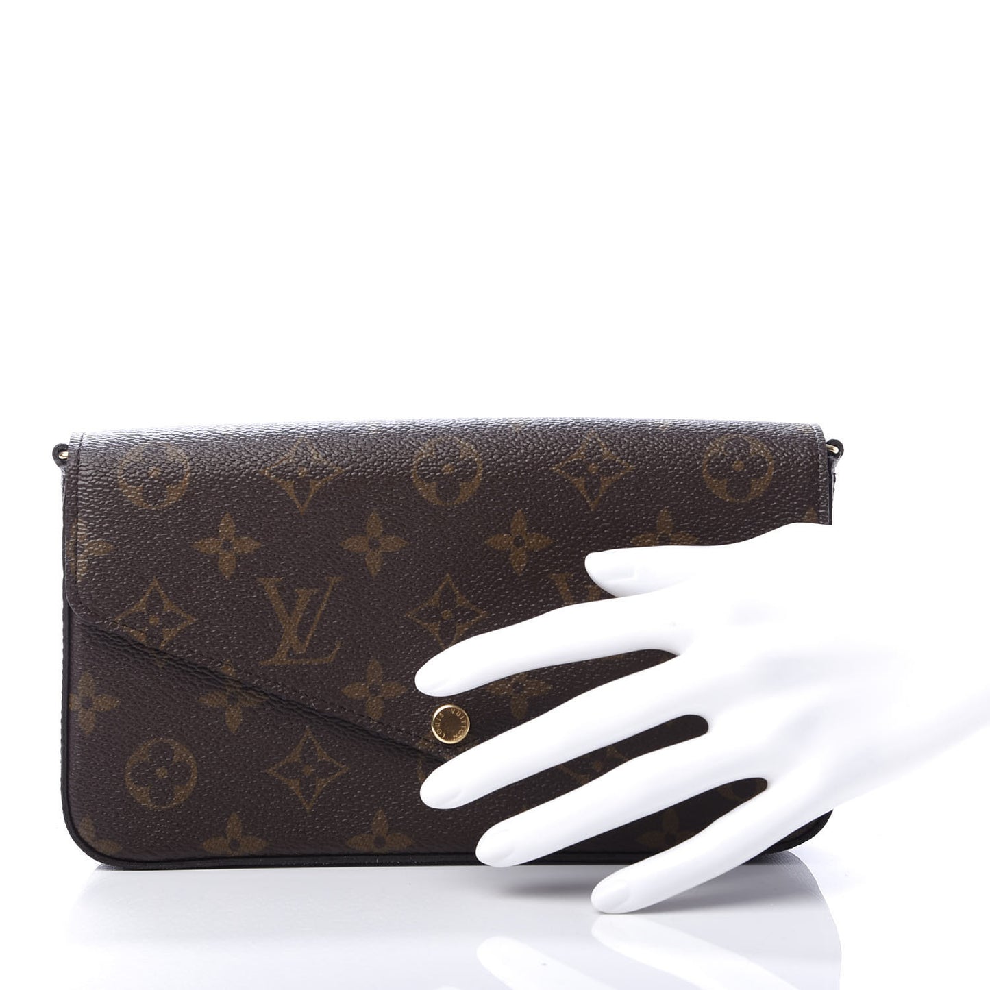 Monogram Pochette Felicie Chain Wallet Fuchsia