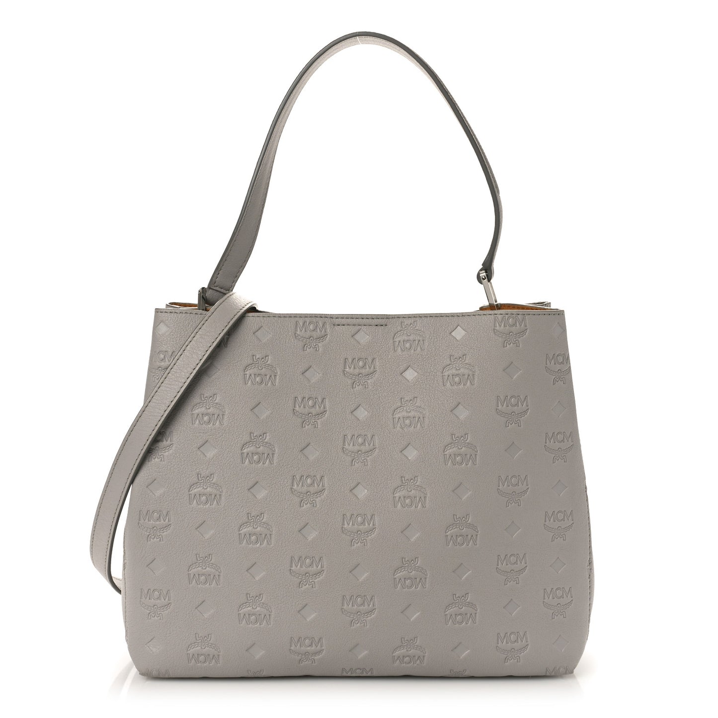 Calfskin Ottomar Monogram Sarah Medium Hobo Dove Grey