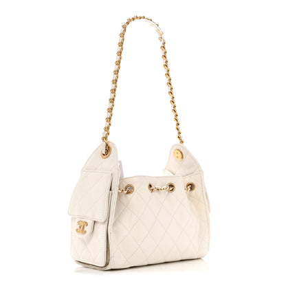 Chanel Caviar Quilted Mini Chanel 25 Handbag White 3 of 11