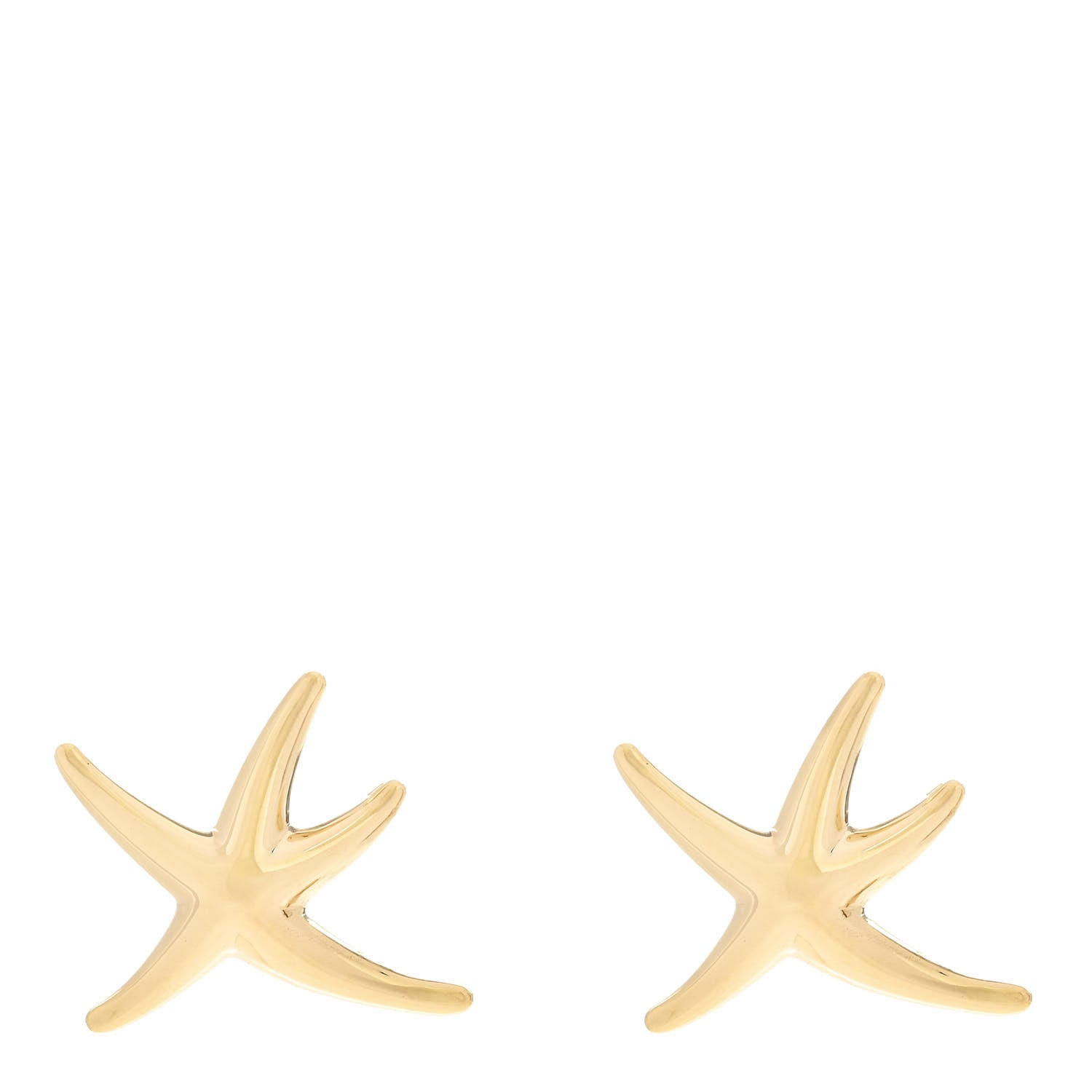 Tiffany 18K Yellow Gold Elsa Peretti Starfish Earrings 1 of 4