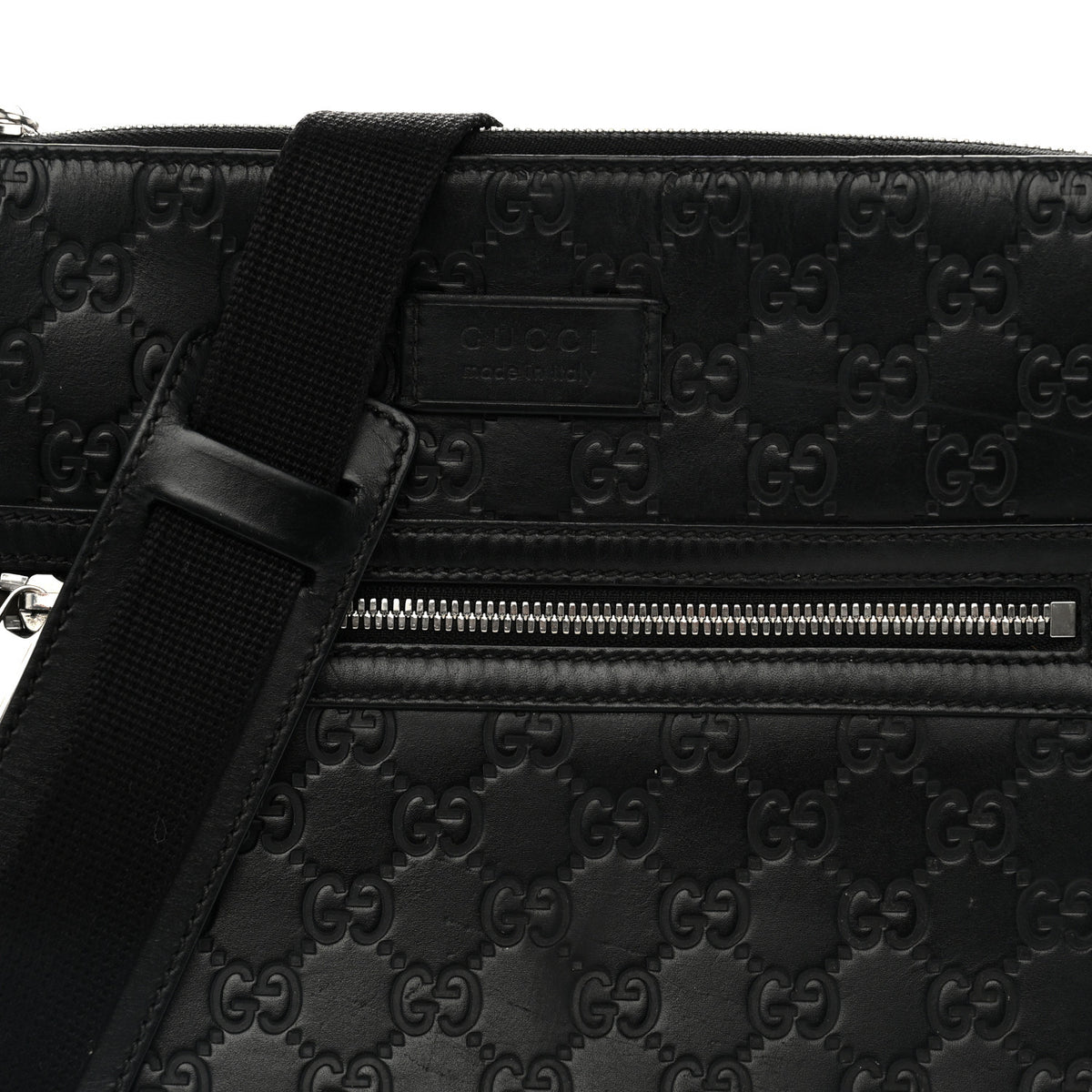 Guccissima Signature Small Messenger Bag Black