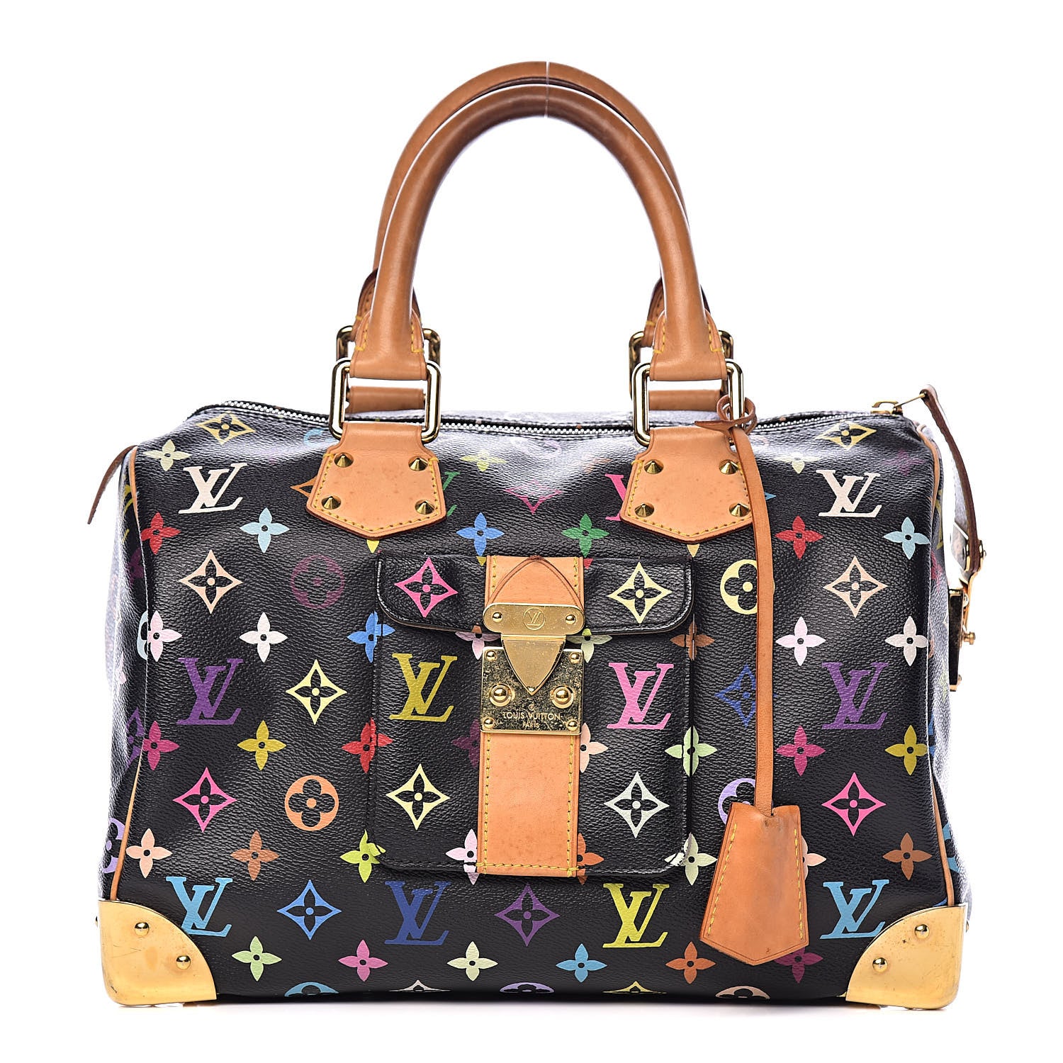 Louis Vuitton Monogram Multicolor Speedy 30 Black 1 of 12