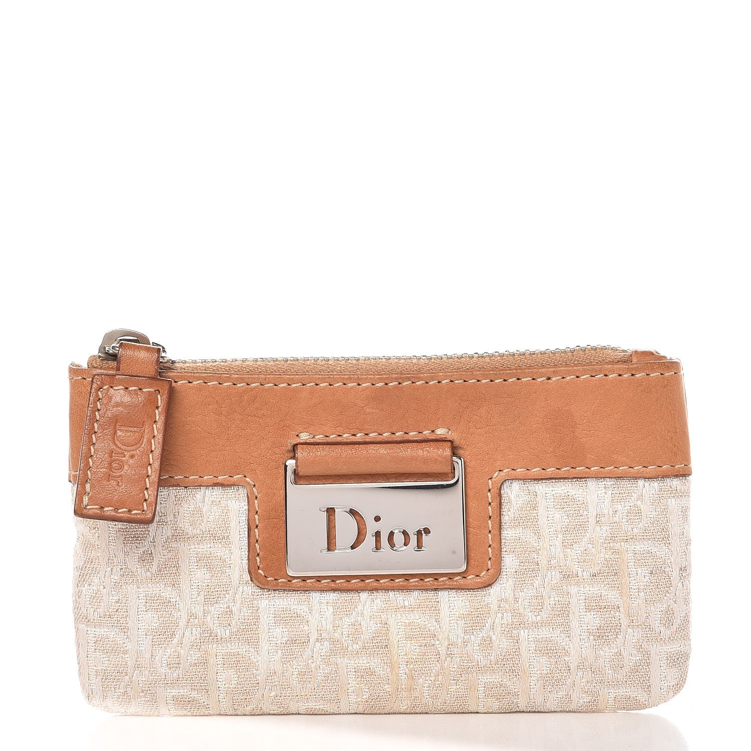 Christian Dior Monogram Calfskin Coin Purse Brown 1 of 6