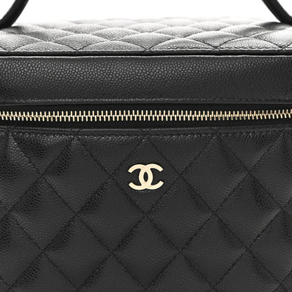 Chanel Caviar Quilted Large Vanity Pouch Black 9 of 11