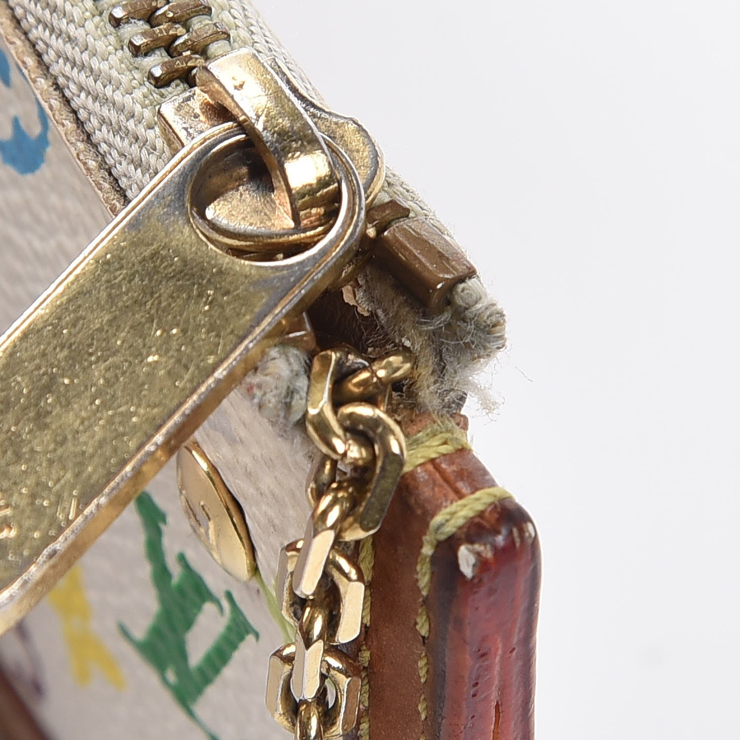 Louis Vuitton Monogram Multicolor Key Pouch White 10 of 14