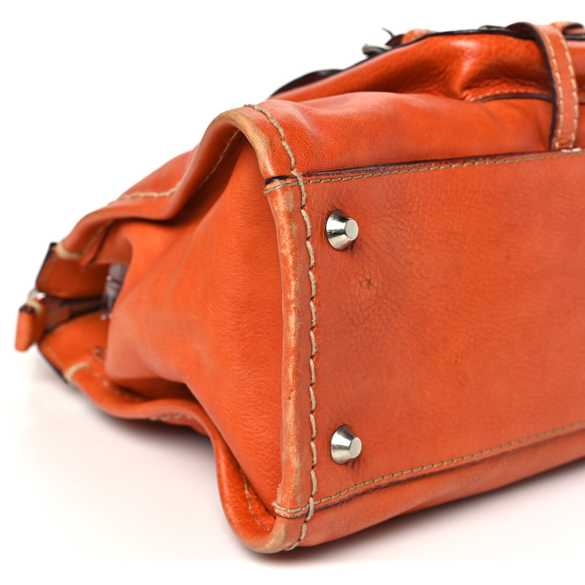 Chloe Calfskin Edith Satchel Orange 9 of 12