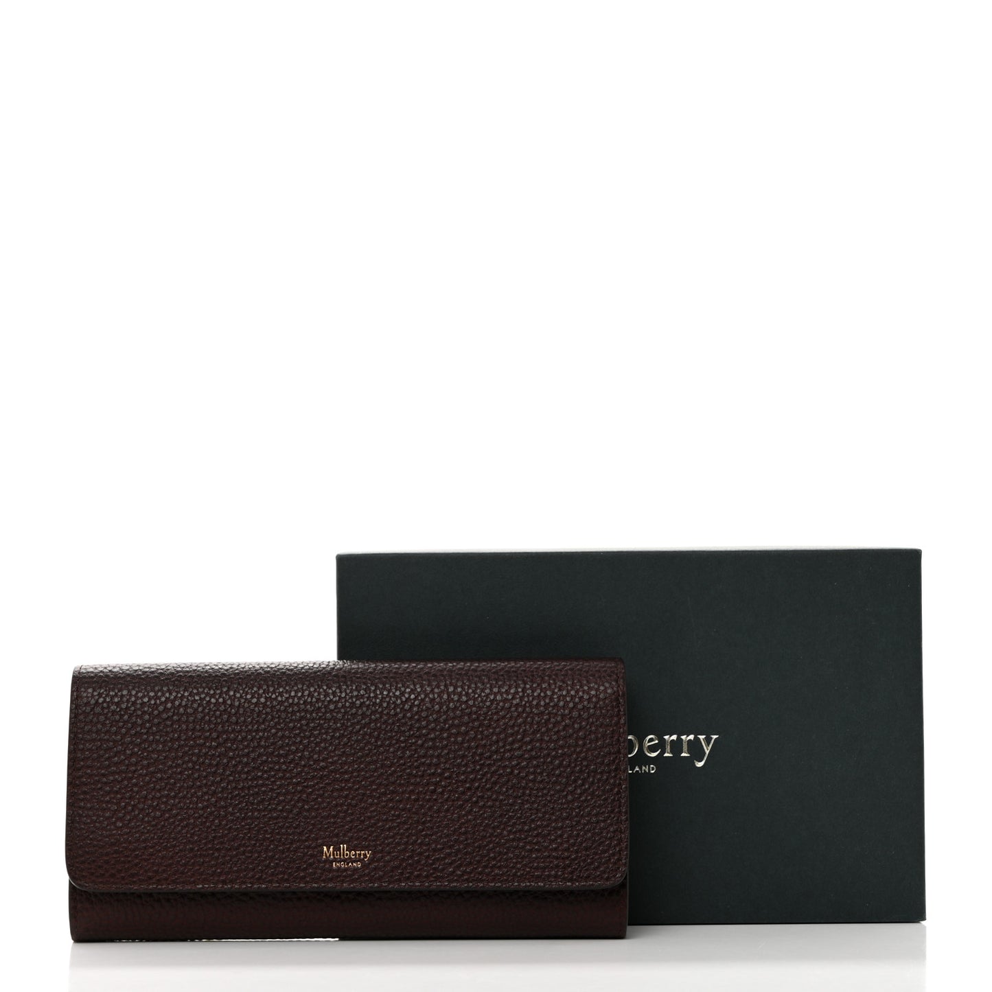 Natural Grain Calfskin Continental Wallet Oxblood