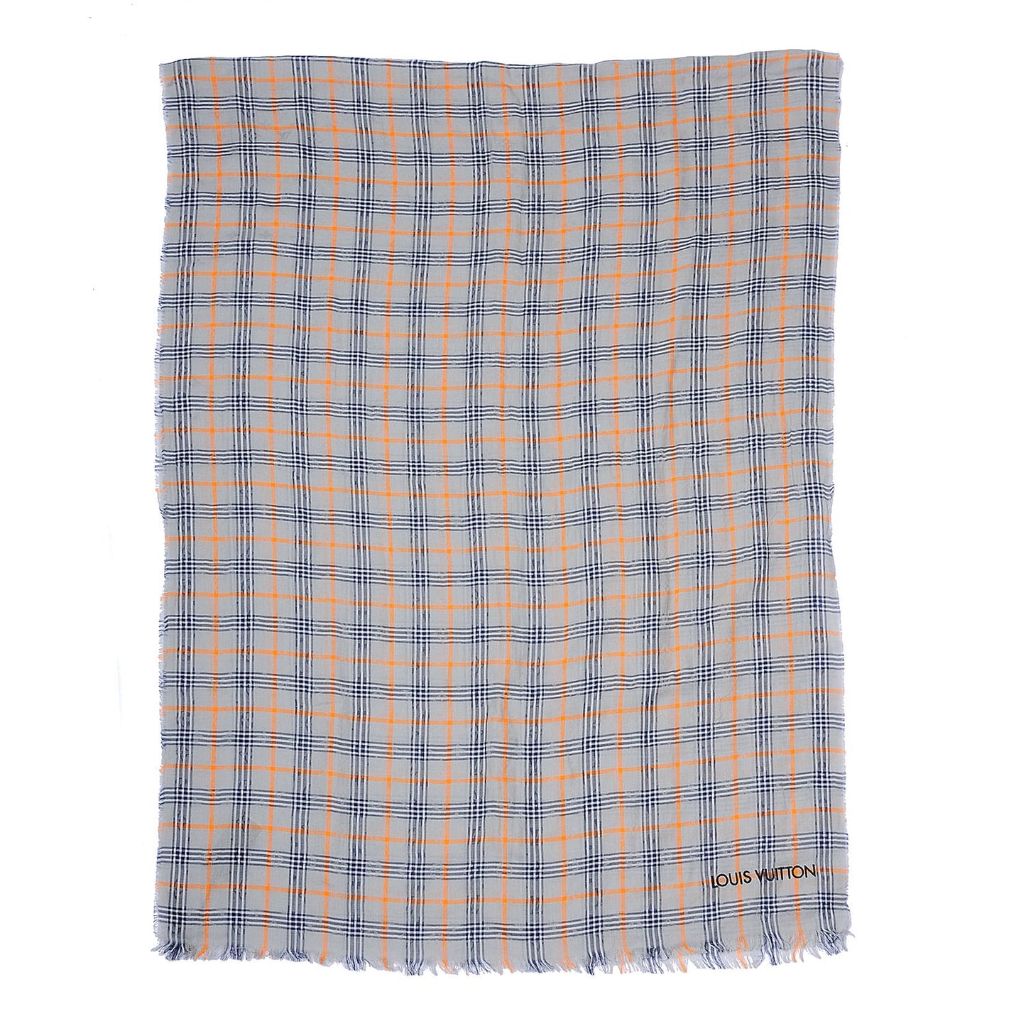 Wool Plaid Masai Tartan Rug Shawl Gris