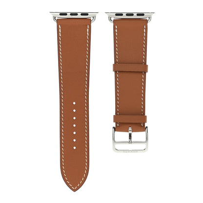 Hermes Barenia 42mm Apple Watch Single Tour Band Fauve 1 of 4