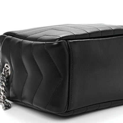 Saint Laurent Calfskin Y Quilted Monogram Small Loulou Bowling Bag Black 10 of 11