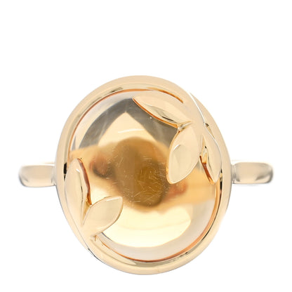 Tiffany 18K Yellow Gold Citrine Paloma Picasso Olive Leaf Ring 54 7 1 of 4
