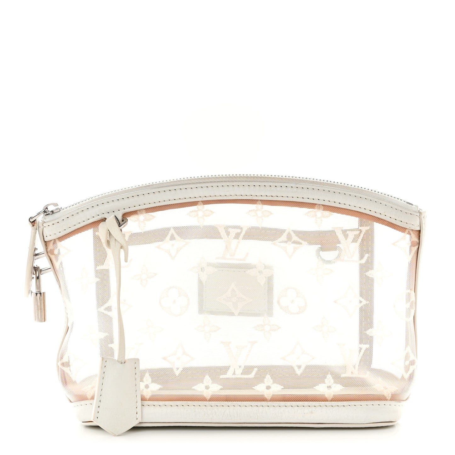 Monogram Transparence Transparent Lockit Clutch White