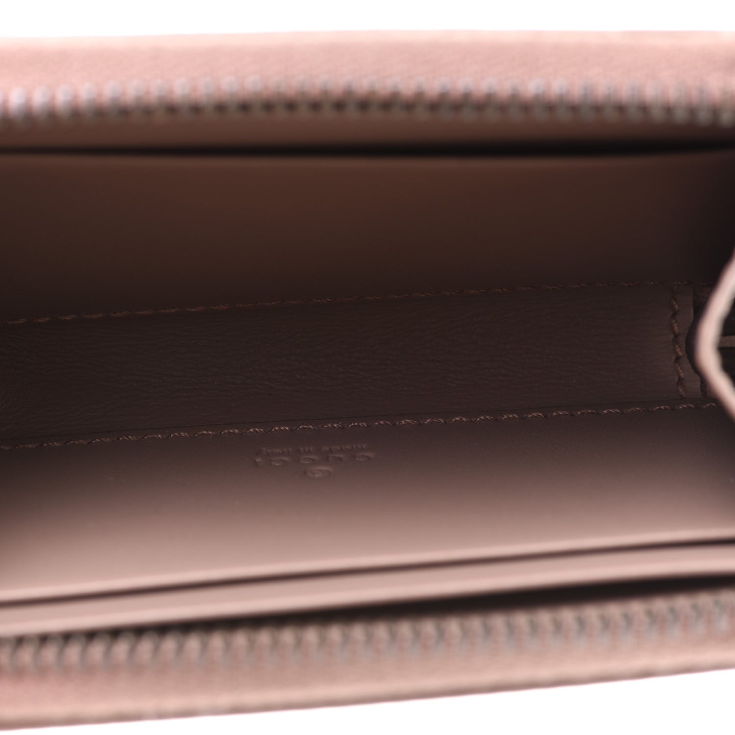 Gucci Calfskin Matelasse GG Marmont Zip Around Card Case Porcelain Rose 5 of 7