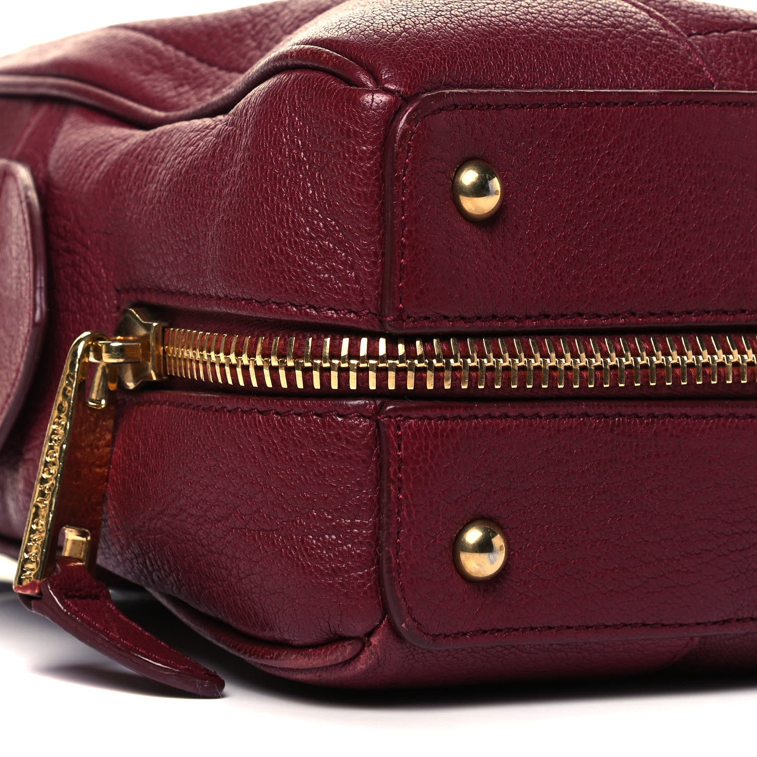 Marc Jacobs Calfskin Venetia Satchel Burgundy 7 of 8