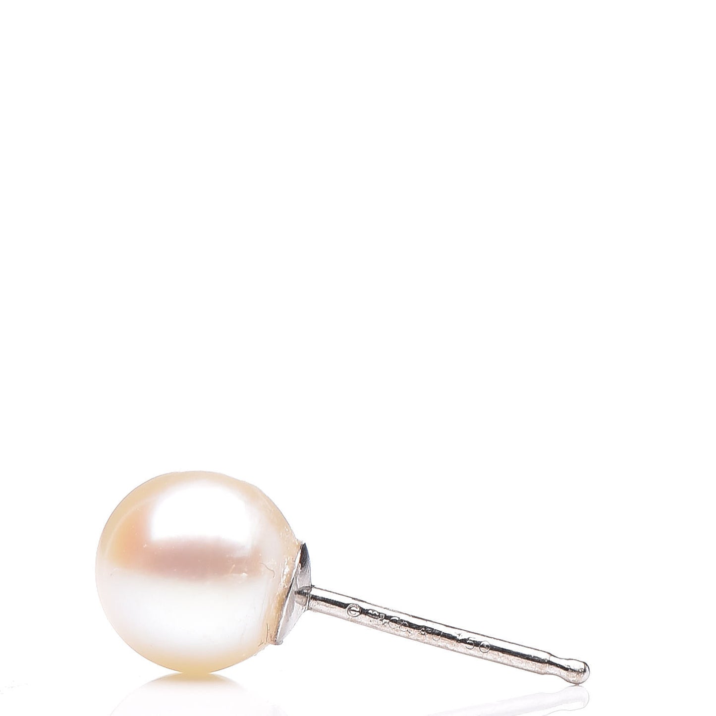 18K White Gold Akoya Pearl 6mm Earrings
