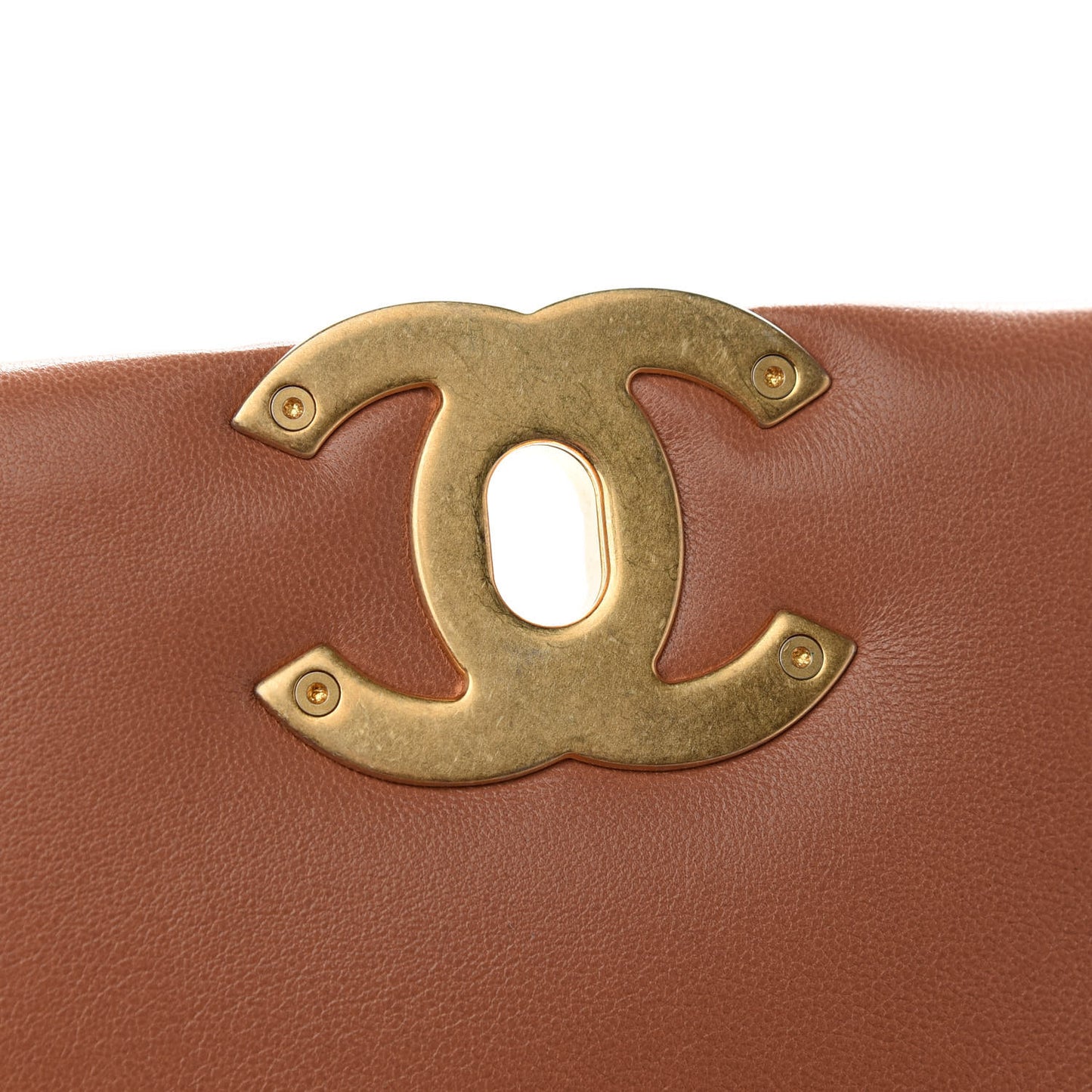 Lambskin Quilted Medium Chanel 19 Flap Brown