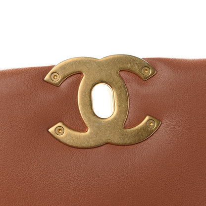Chanel Lambskin Quilted Medium Chanel 19 Flap Brown 10 of 12