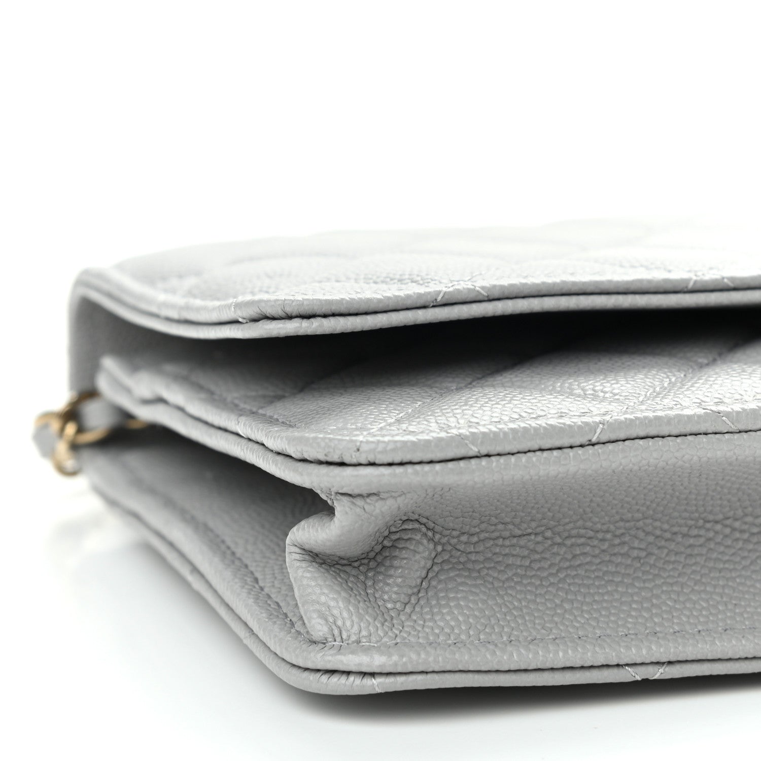 Chanel Caviar Quilted Wallet On Chain WOC Grey 10 of 12