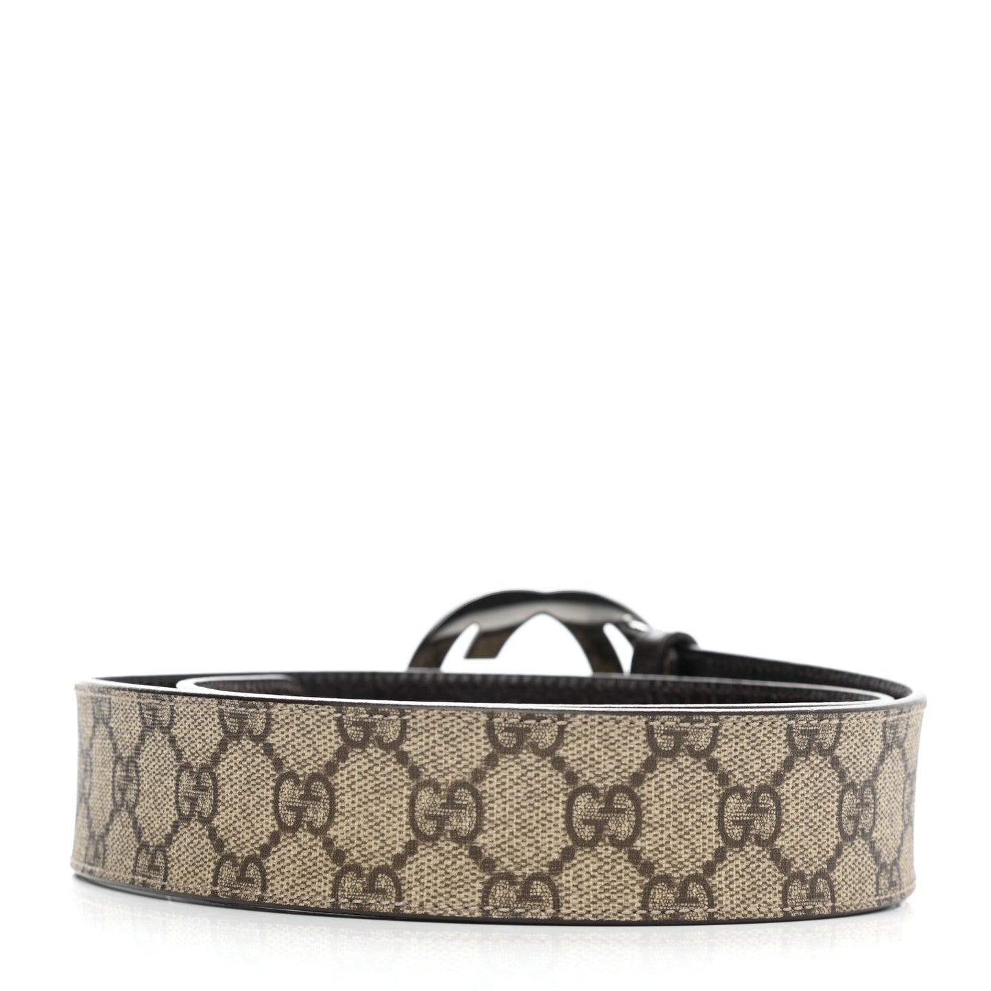 GG Supreme Monogram Interlocking G Belt 85 34 Dark Brown