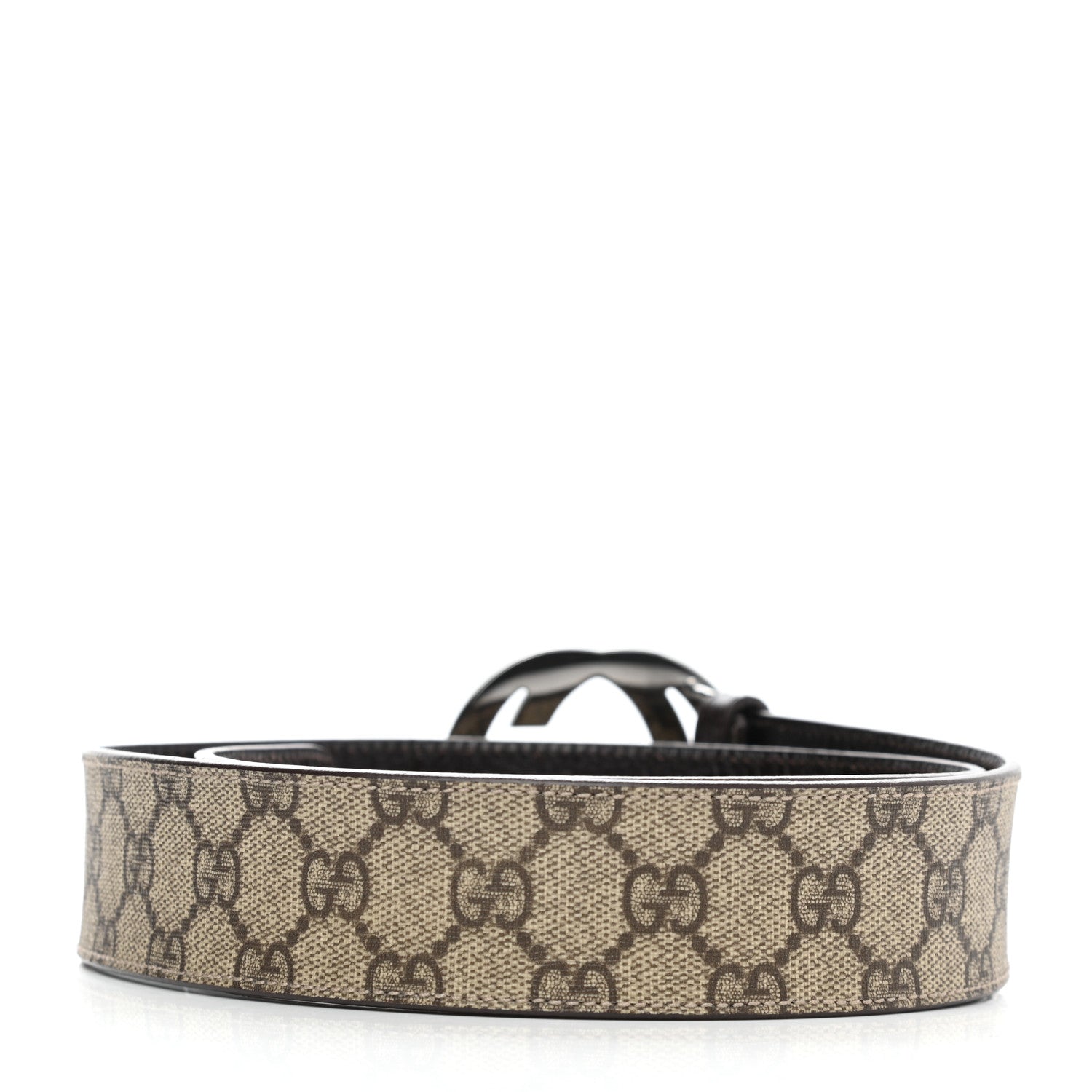 Gucci GG Supreme Monogram Interlocking G Belt 85 34 Dark Brown 2 of 5