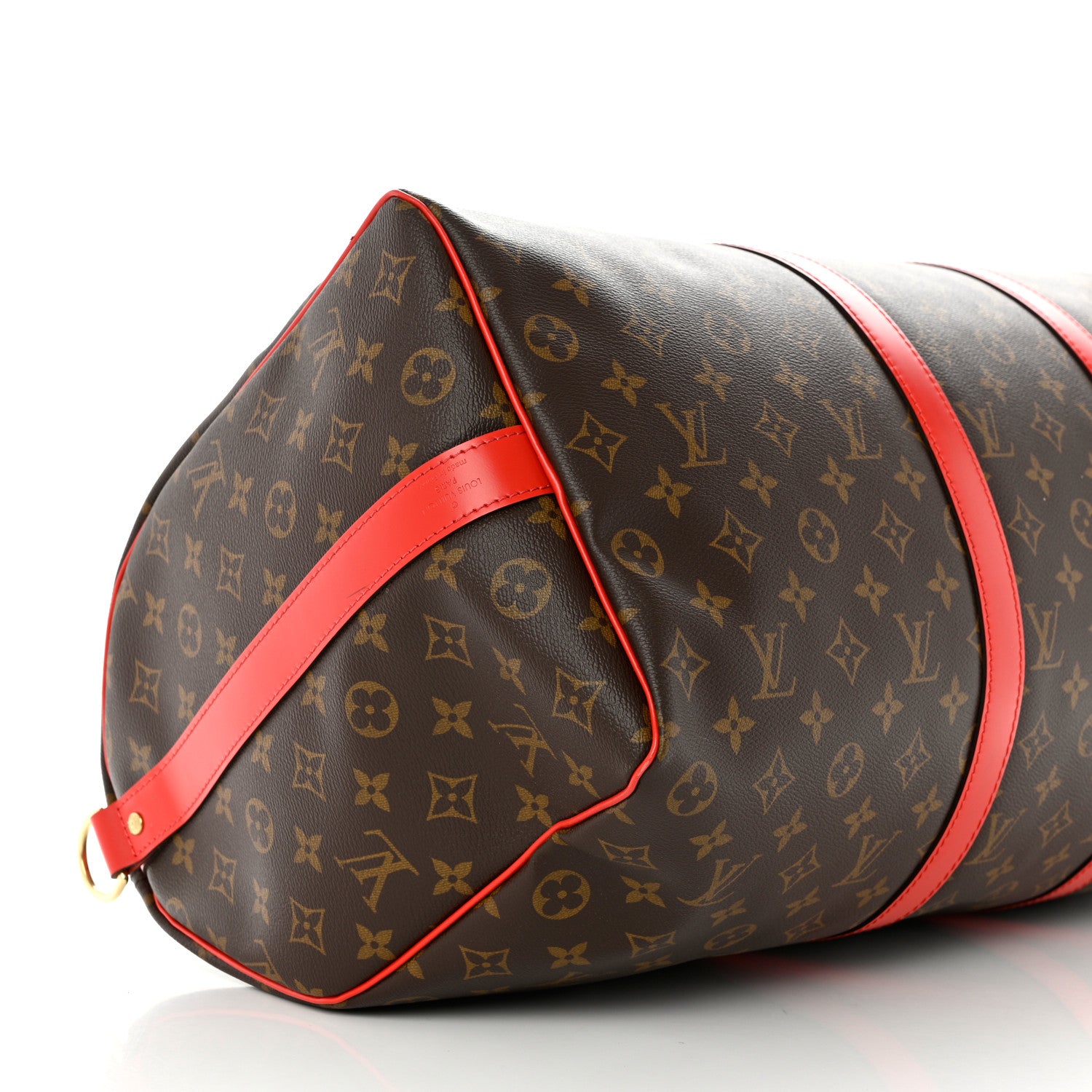 Louis Vuitton Calfskin Monogram Keepall Bandouliere 50 Coquelicot 8 of 11