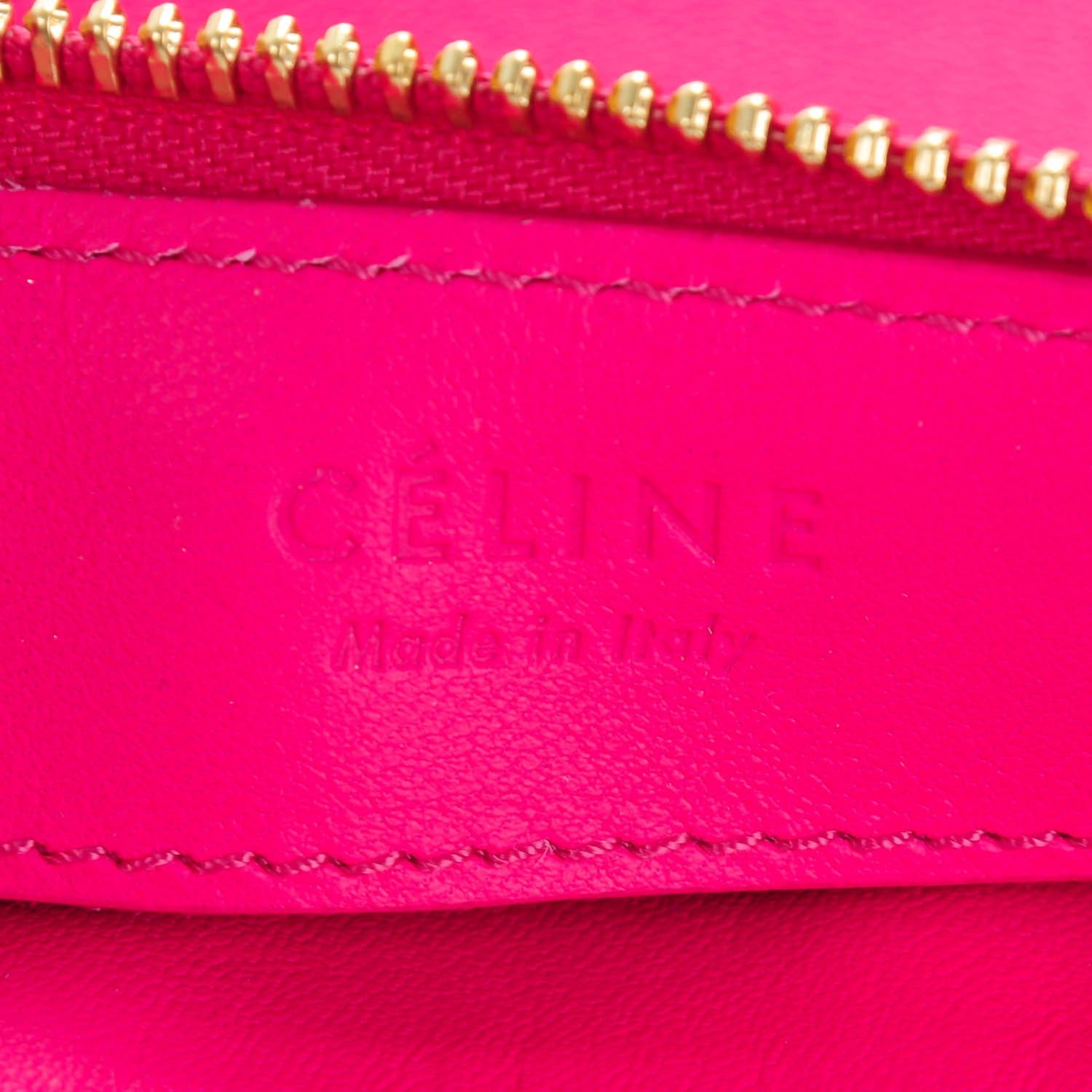 Celine Lambskin Small Trio Crossbody Bag Fuchsia 6 of 7