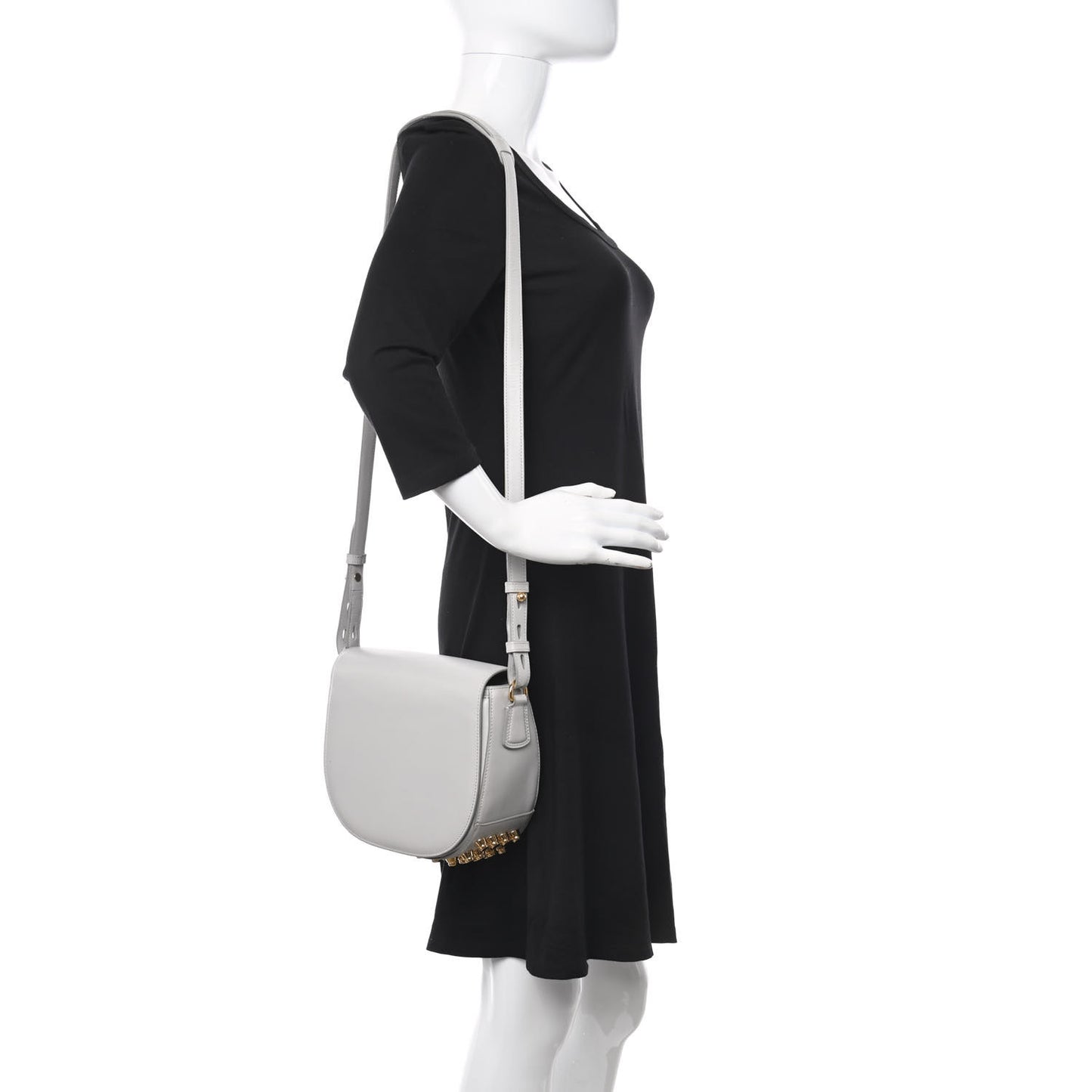 Calfskin Small Lia Sling Sweatshirt Pale Gold Hardware