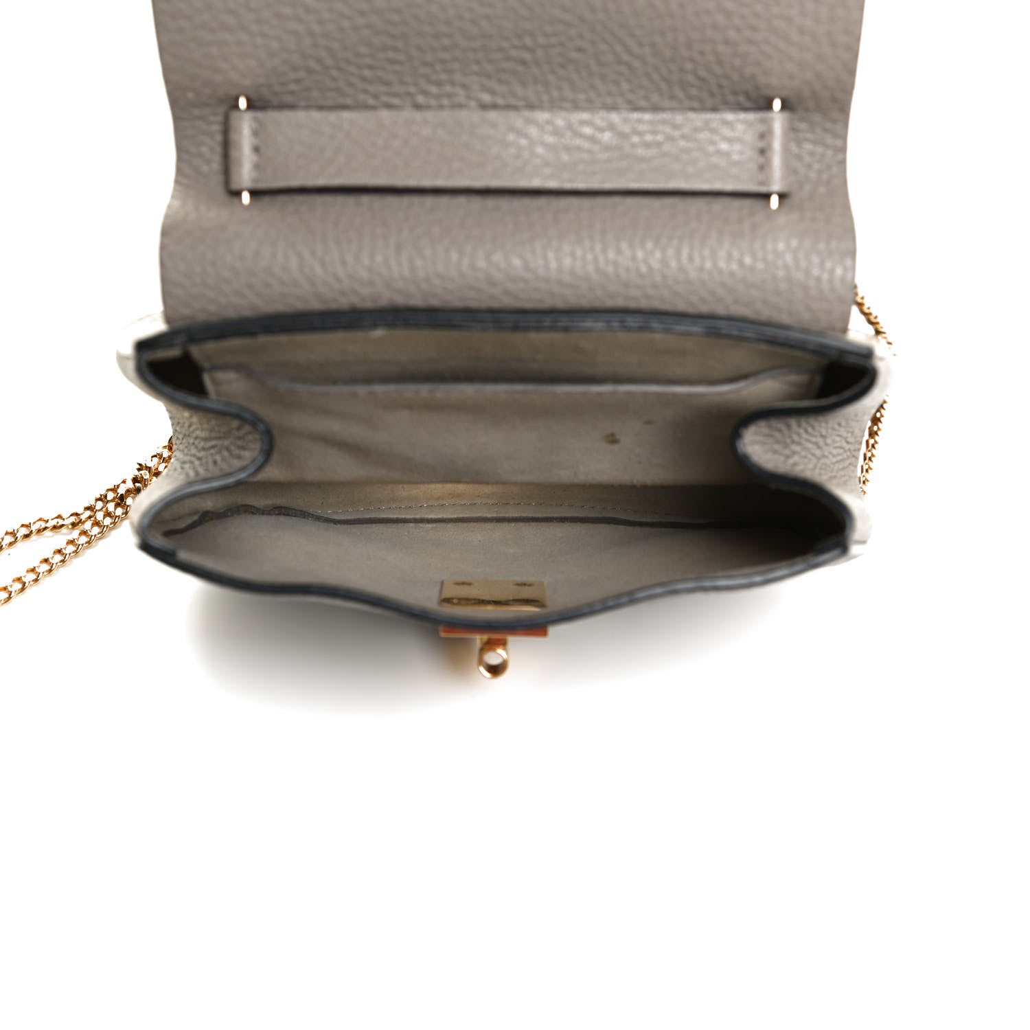 Chloe Grained Lambskin Mini Drew Shoulder Bag Motty Grey 5 of 12