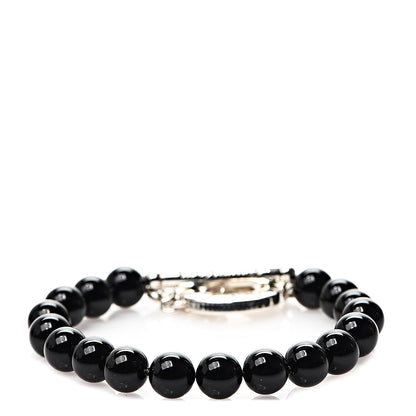 Tiffany Sterling Silver Black Onyx Bead Toggle Bracelet 2 of 3
