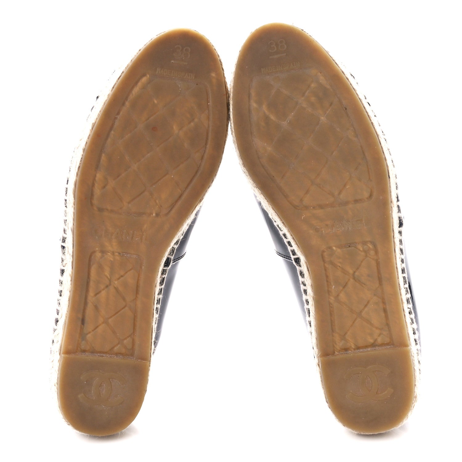 Chanel Patent CC Espadrilles 38 Navy 5 of 10