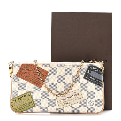 Louis Vuitton Damier Azur Trunks Labels Pochette Milla MM 9 of 9