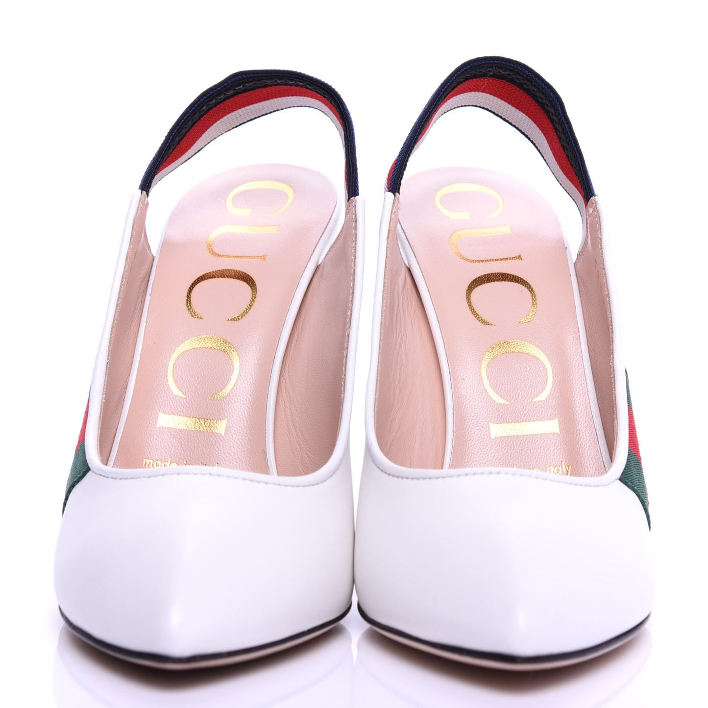 Malaga Kid Web Sylvie High Heel Slingback Pumps 36.5 White