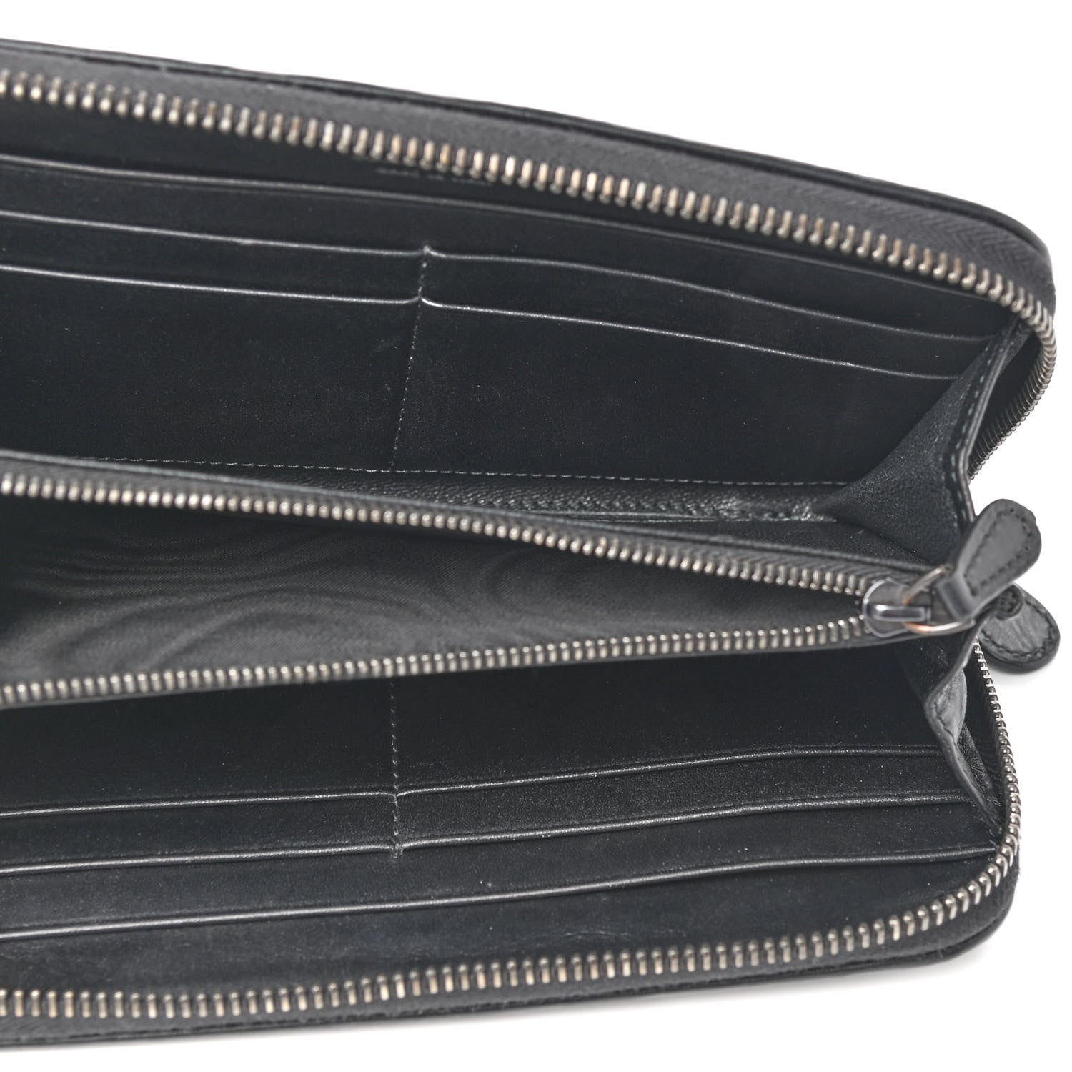 Bottega Veneta Nappa Intrecciato Zip Around Wallet Black 5 of 7