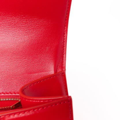 Balenciaga Shiny Box Calfskin Medium Hourglass Top Handle Bag Bright Red 12 of 14