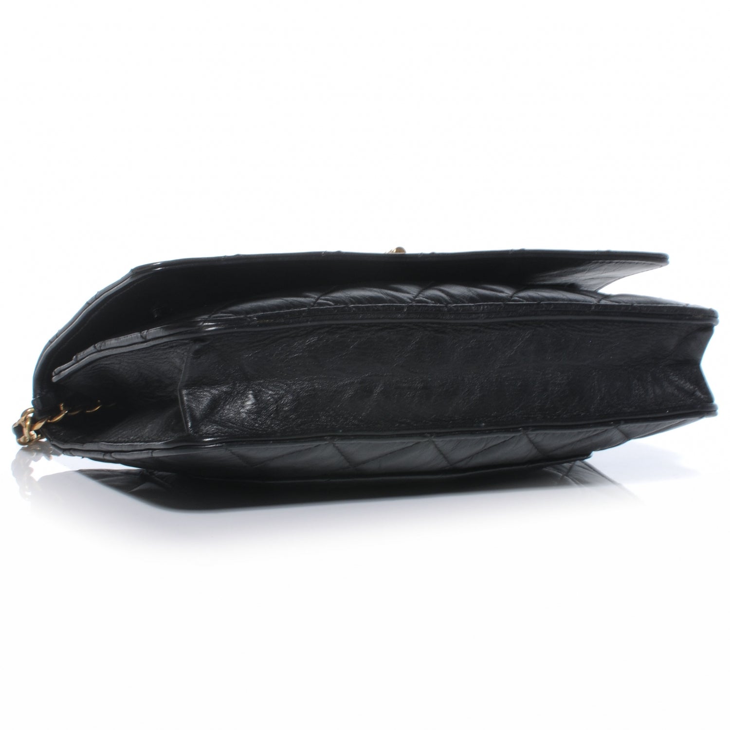 Chanel Aged Calfskin Reissue Wallet On Chain WOC Black 4 of 8