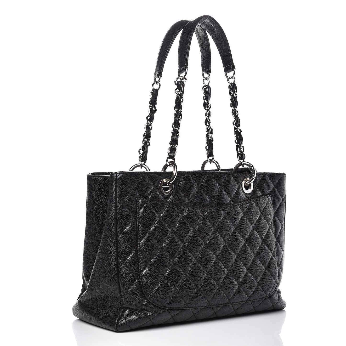 Caviar Quilted Grand Shopping Tote GST Black