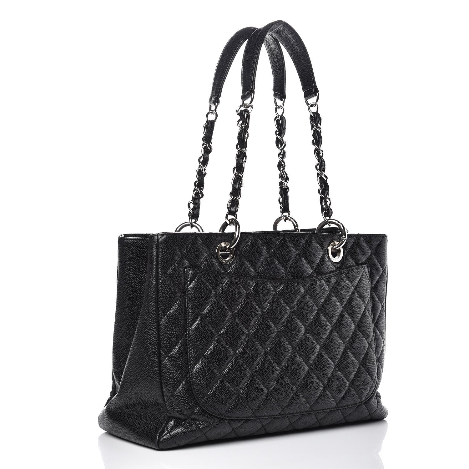 Chanel Caviar Quilted Grand Shopping Tote GST Black 3 of 14