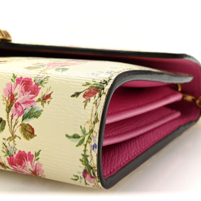 Gucci Calfskin Floral Print Mini Dionysus Chain Wallet Ivory Pink 10 of 10