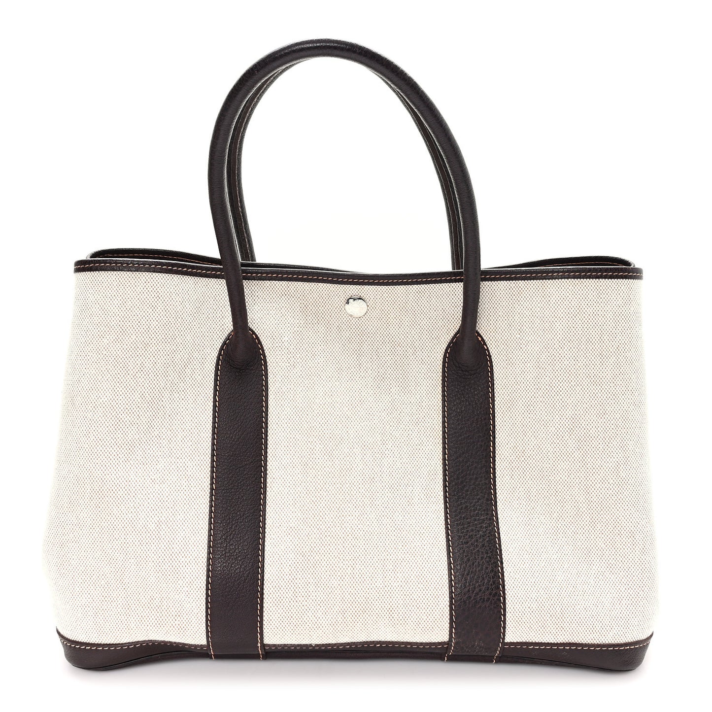 Buffle Skipper Toile Garden Party 36 MM Tote Marron Fonce