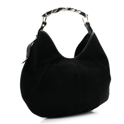Saint Laurent Suede Mombasa Hobo Black 3 of 10