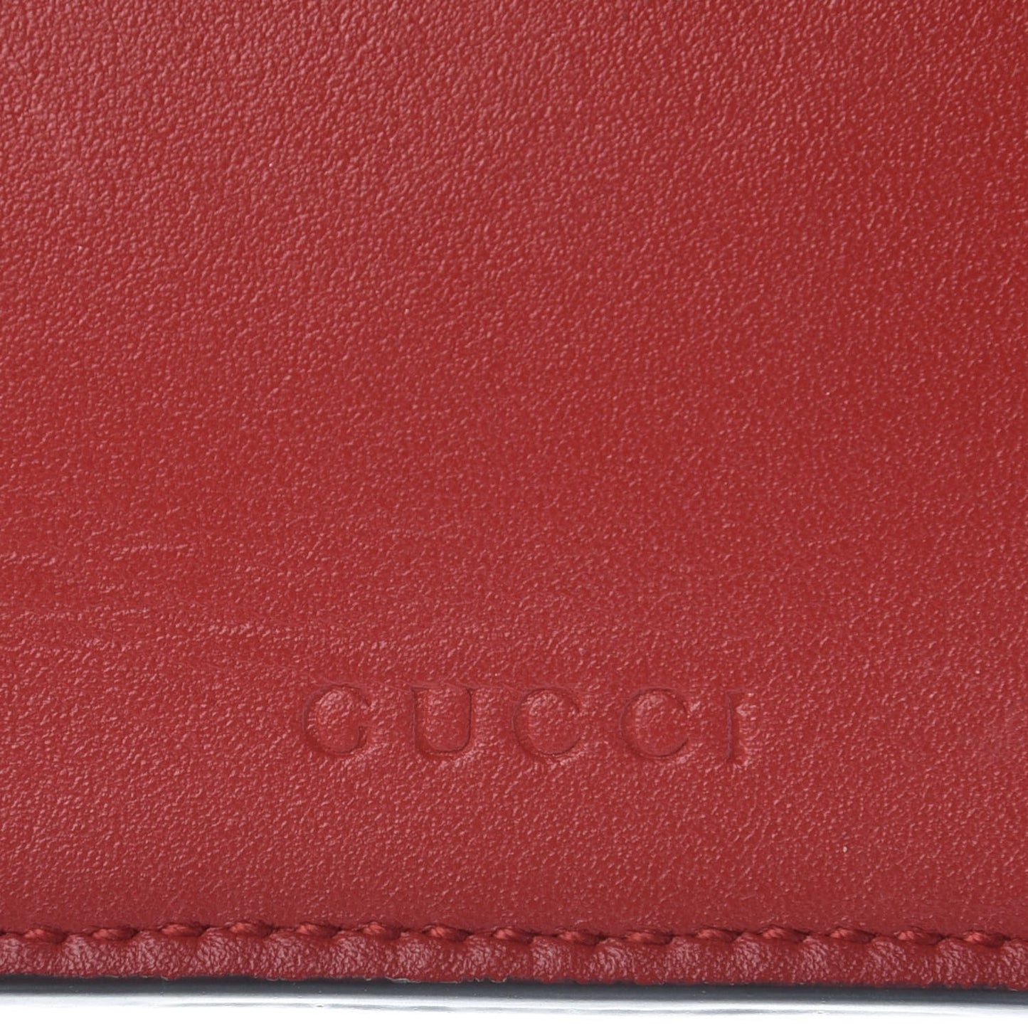 GG Supreme Monogram Bosco Patch Zip Pouch Beige Malva Hibiscus Red