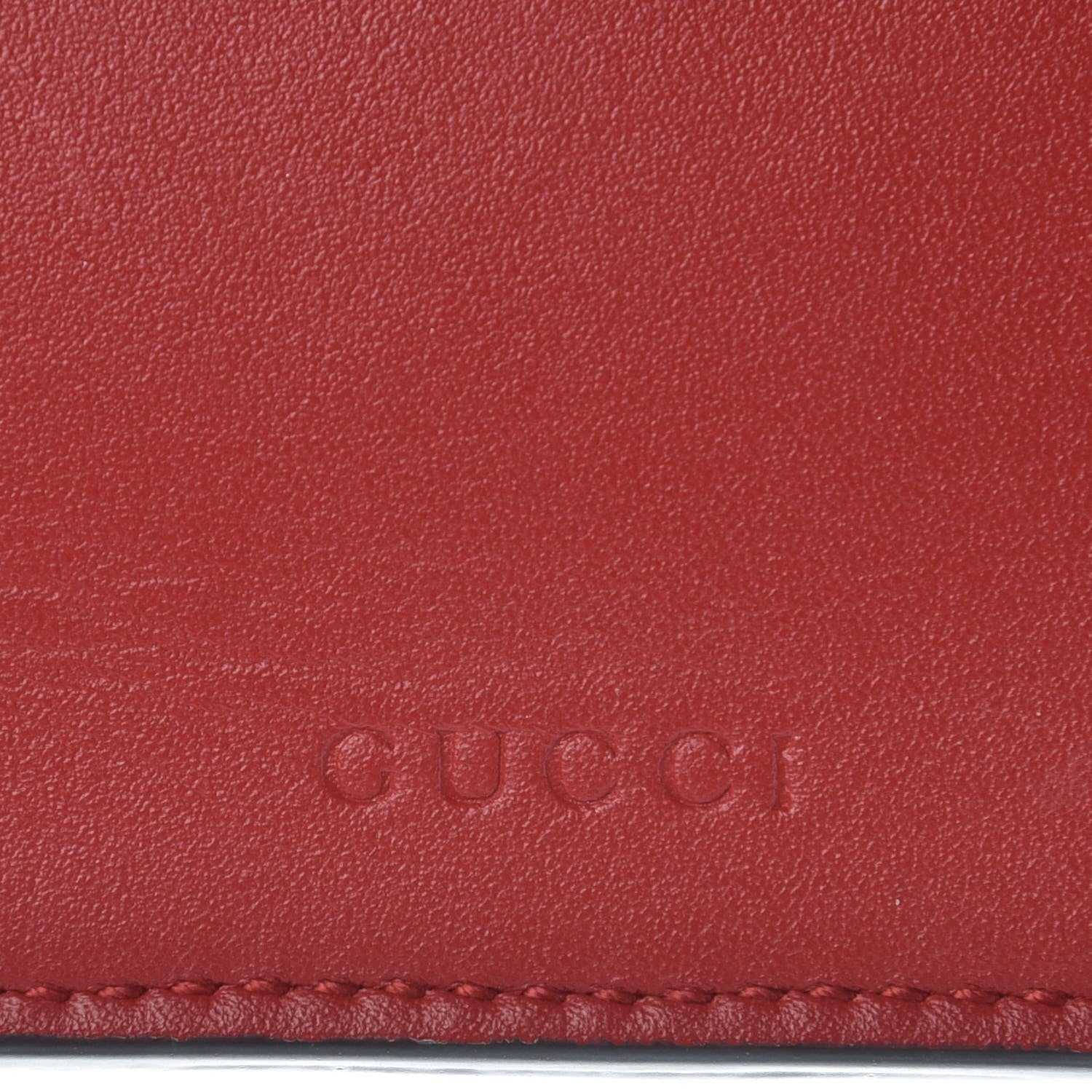 Gucci GG Supreme Monogram Bosco Patch Zip Pouch Beige Malva Hibiscus Red 7 of 13