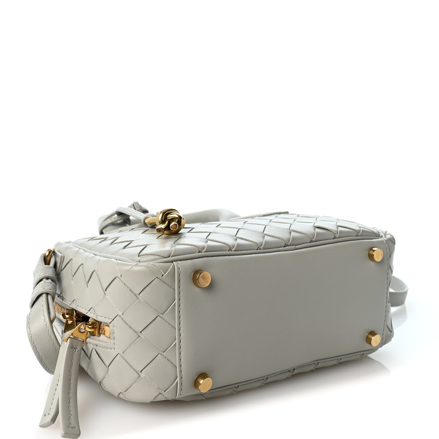Bottega Veneta Lambskin Intrecciato Small Getaway Agate Grey 3 of 9